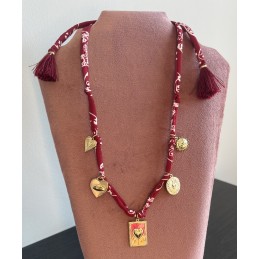 Bandana ketting bordeaux