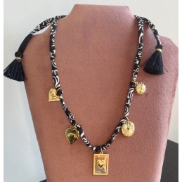 Bandana ketting zwart