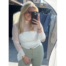 Kanten flare top wit