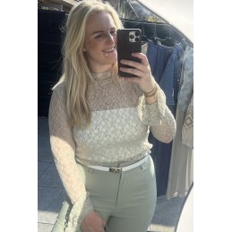 Kanten flare top mintgroen