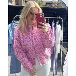 Heart bomber roze