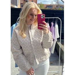 Heart bomber beige