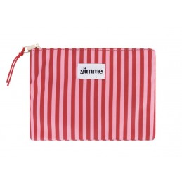 Toilettas streep rood roze