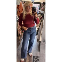 Dark denim wide leg