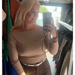 Basic top taupe