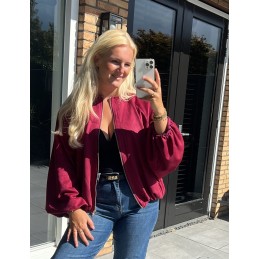 Suede jacket burgundy