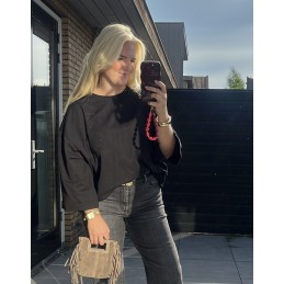 Oversized shirt zwart